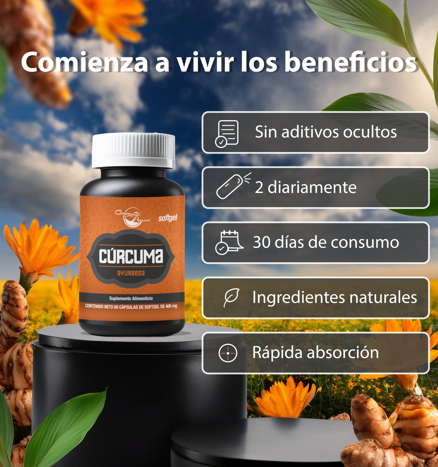 Cúrcuma | 60 Cápsulas softgel