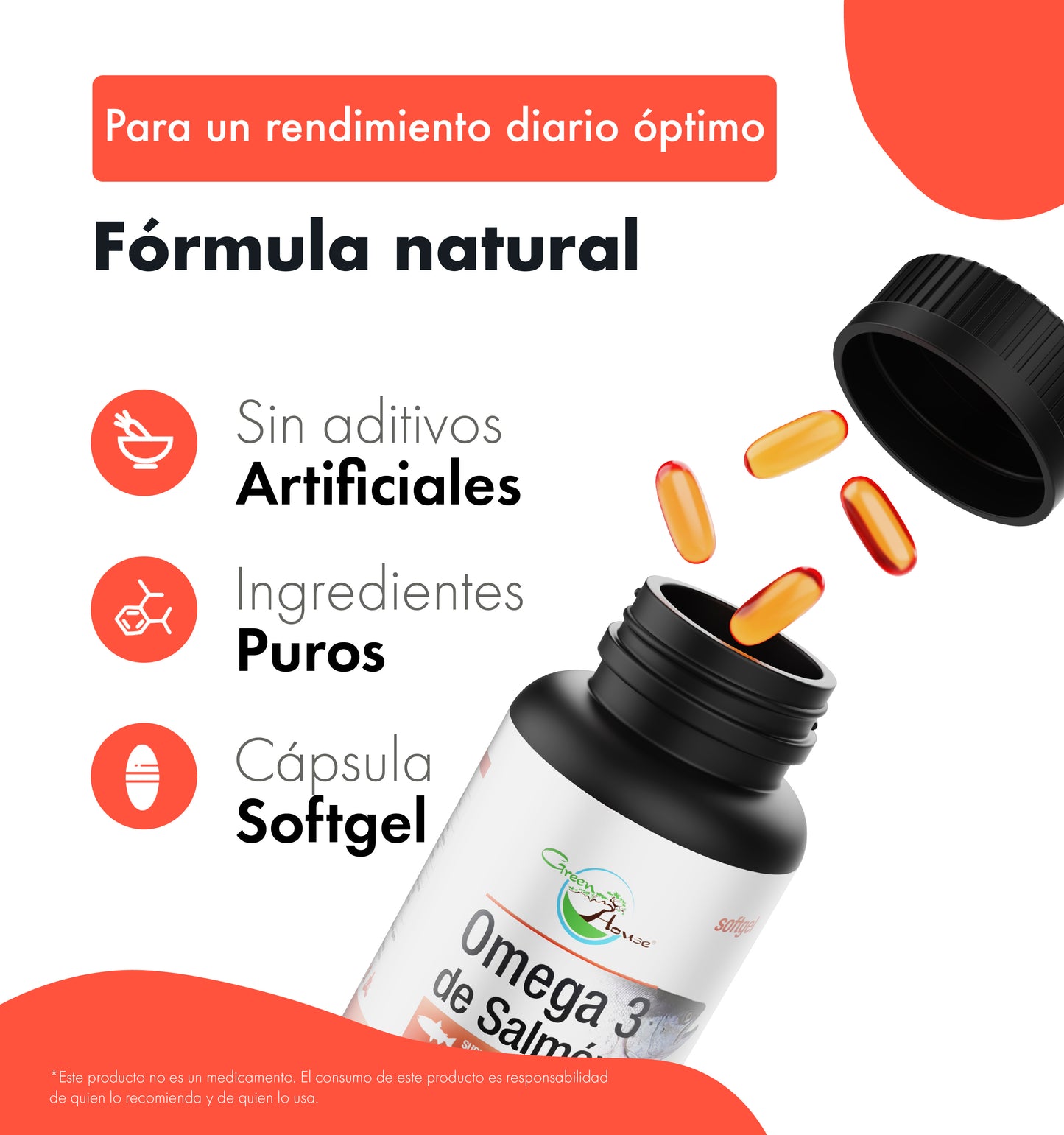 Omega 3 de Salmón (EPA - DHA) | 60 Cápsulas de 1400 mg