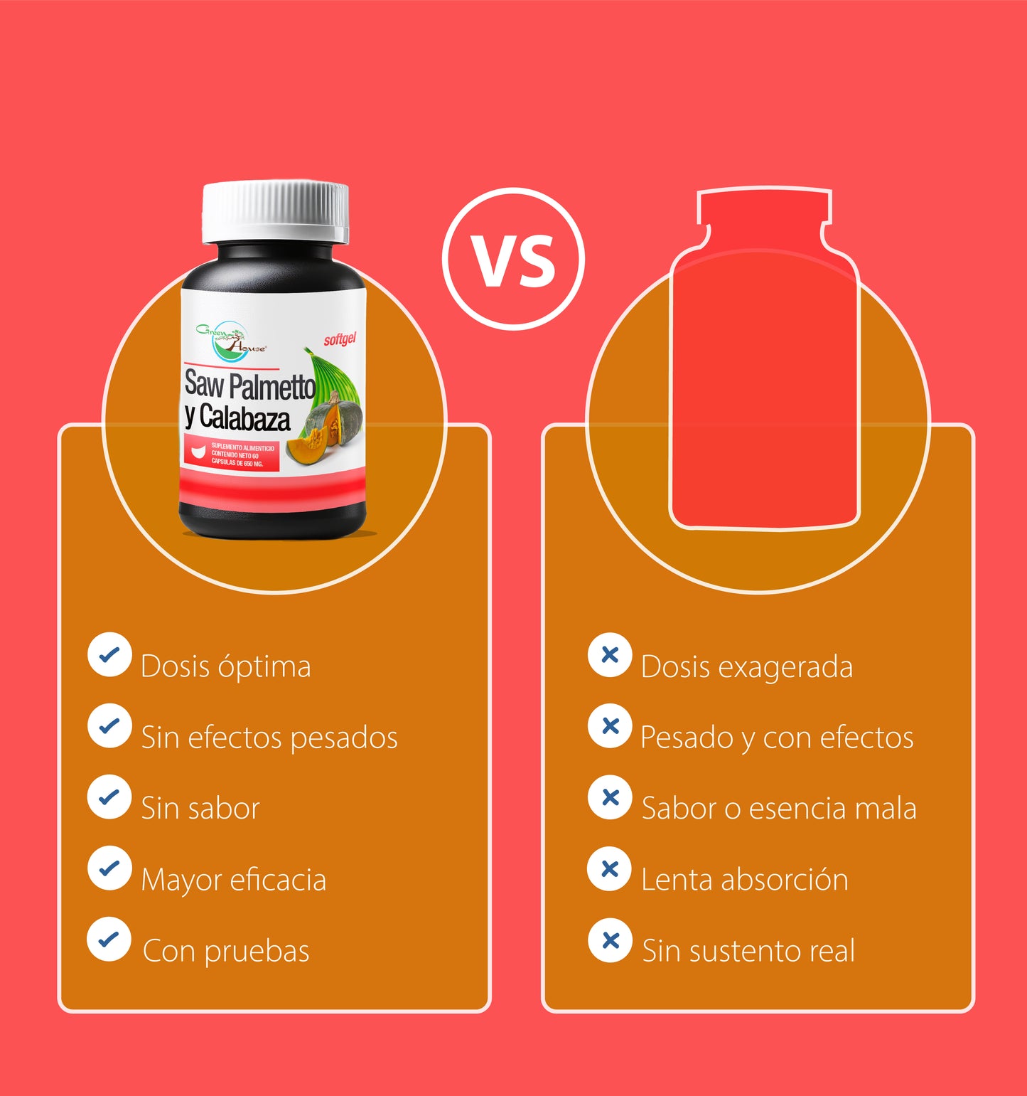 Saw palmetto + Calabaza | 60 Cápsulas softgel