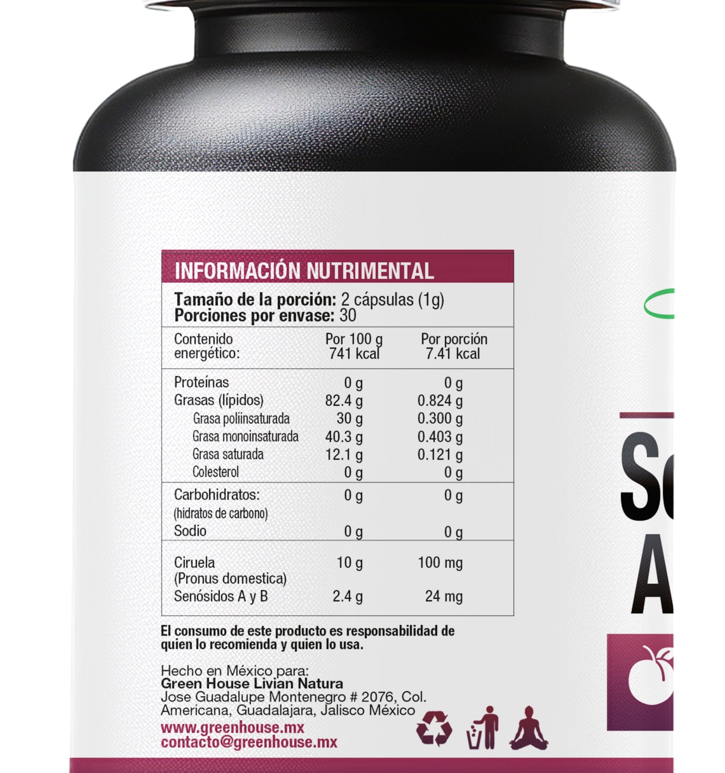 Senósidos A y B + Ciruela | 60 Cápsulas softgel