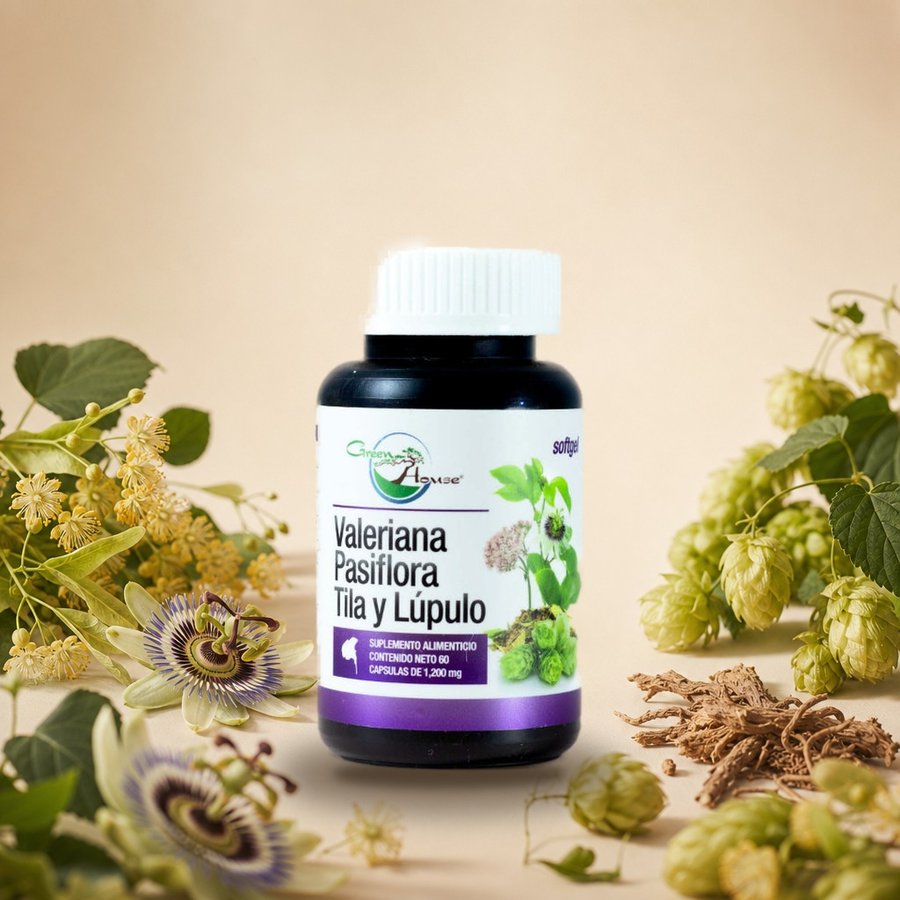 Valeriana, Pasiflora,Tila y Lúpulo | 60 Cápsulas softgel