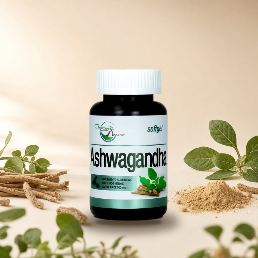 Ashwagandha Premium 500mg – 60 Cápsulas Softgel | Green House