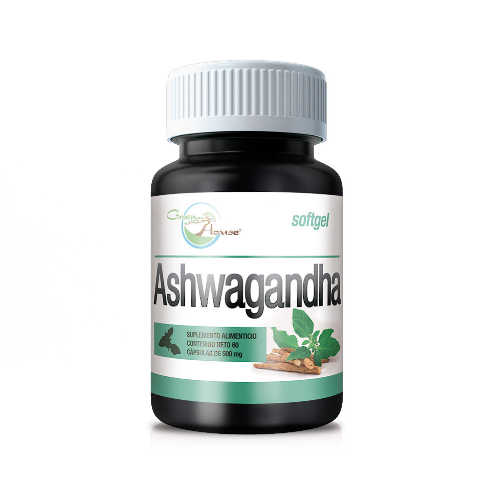 Ashwagandha Root Powder 60 Cáps 500mg softgel | Raíz de Ashwagandha