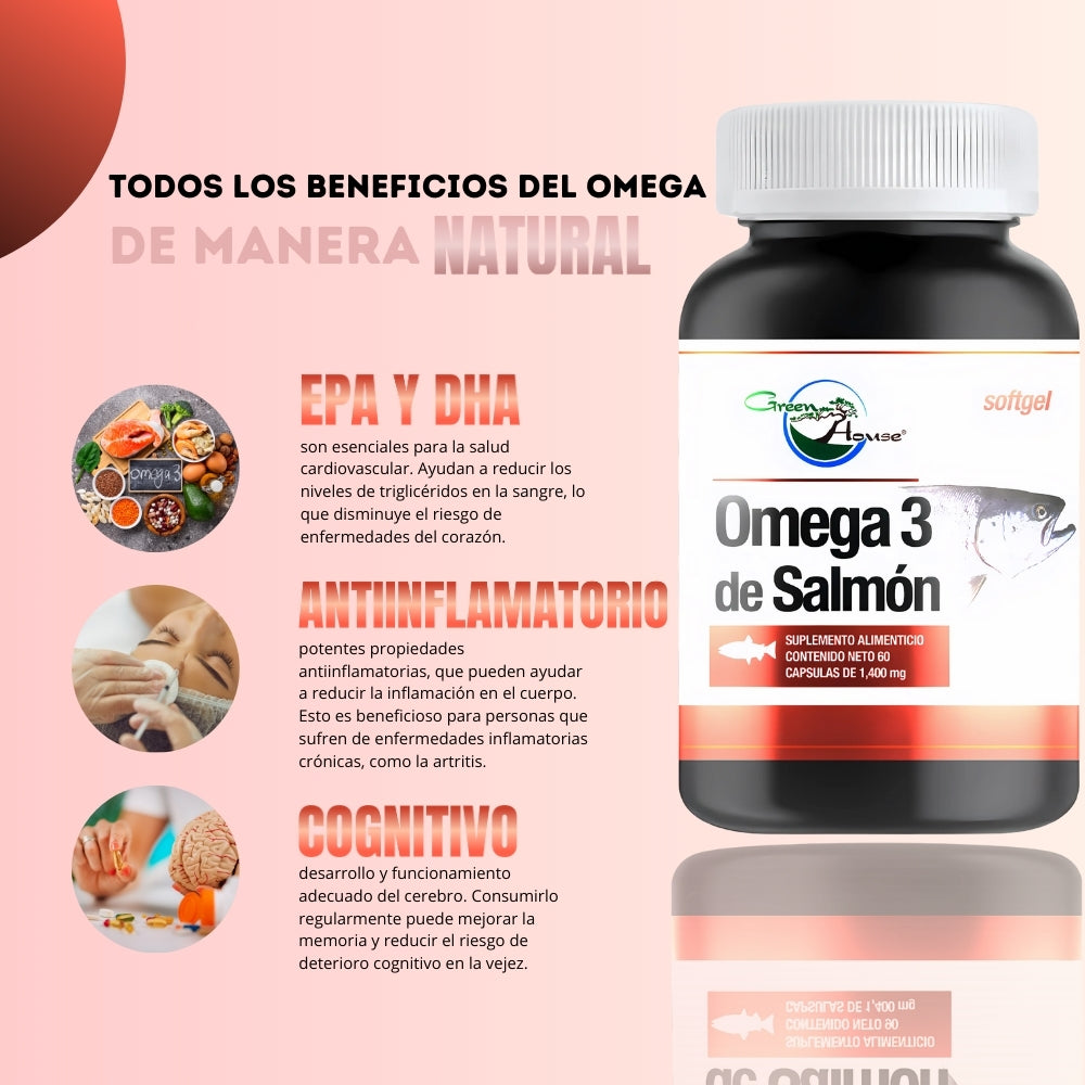 Omega 3 de Salmón | cápsulas softgel