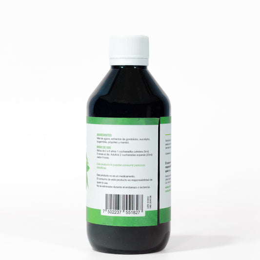 Jarabe Natural Auxiliar Para La Tos Con Propóleo y Agave 250ml