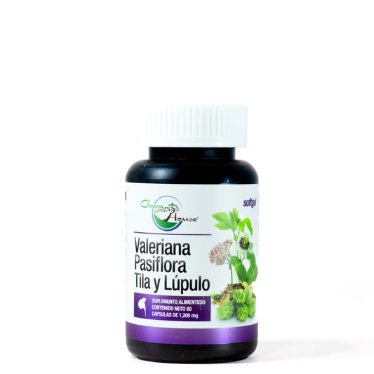 Valeriana + Pasiflora + Tila y lupulo | 60 Cápsulas softgel