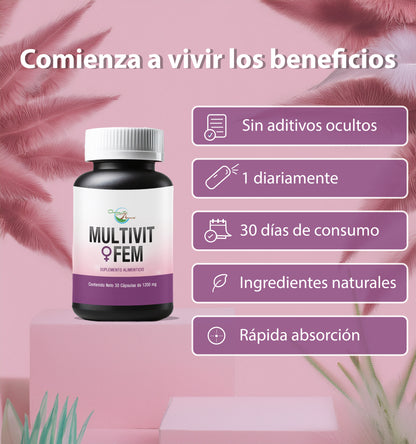 Multivitaminico Femenino | 30 Cápsulas softgel