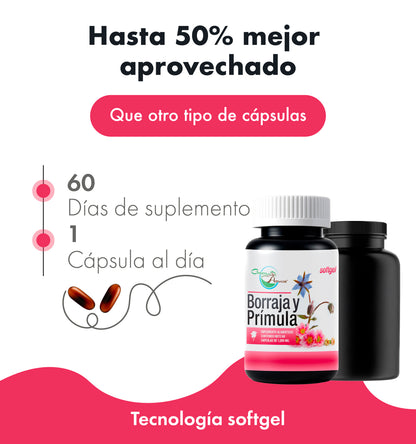 Borraja + Primula | 60 Cápsulas softgel