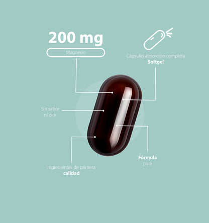 Citrato de magnesio | 60 Cápsulas softgel