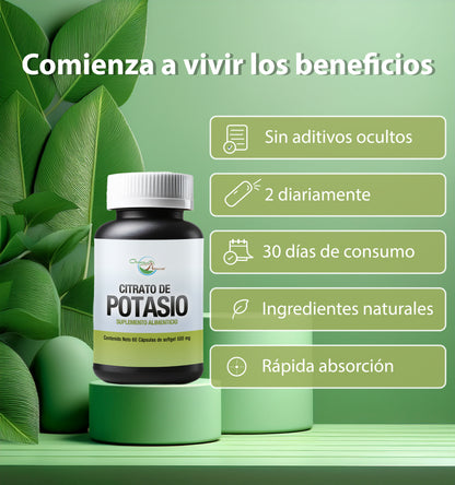 Citrato de potasio | 60 Cápsulas softgel
