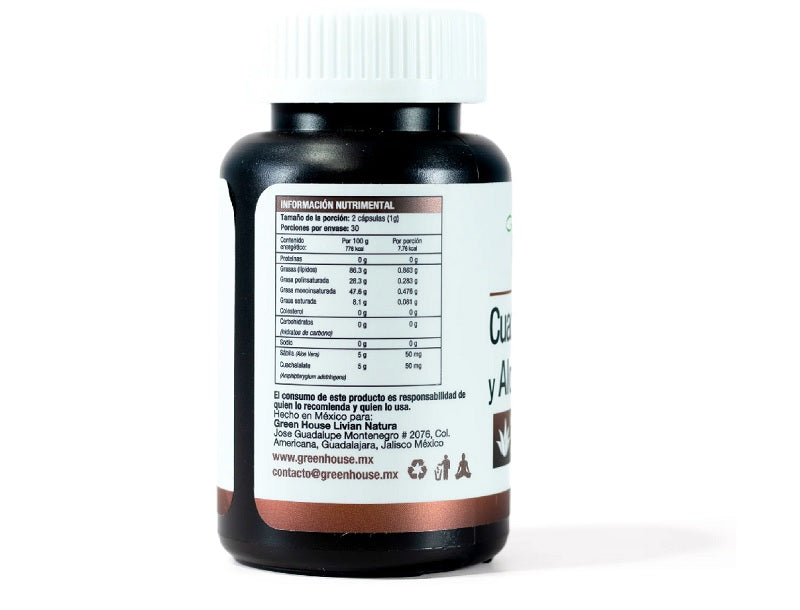 Aloe vera + Cuachalalate | 60 Cápsulas softgel