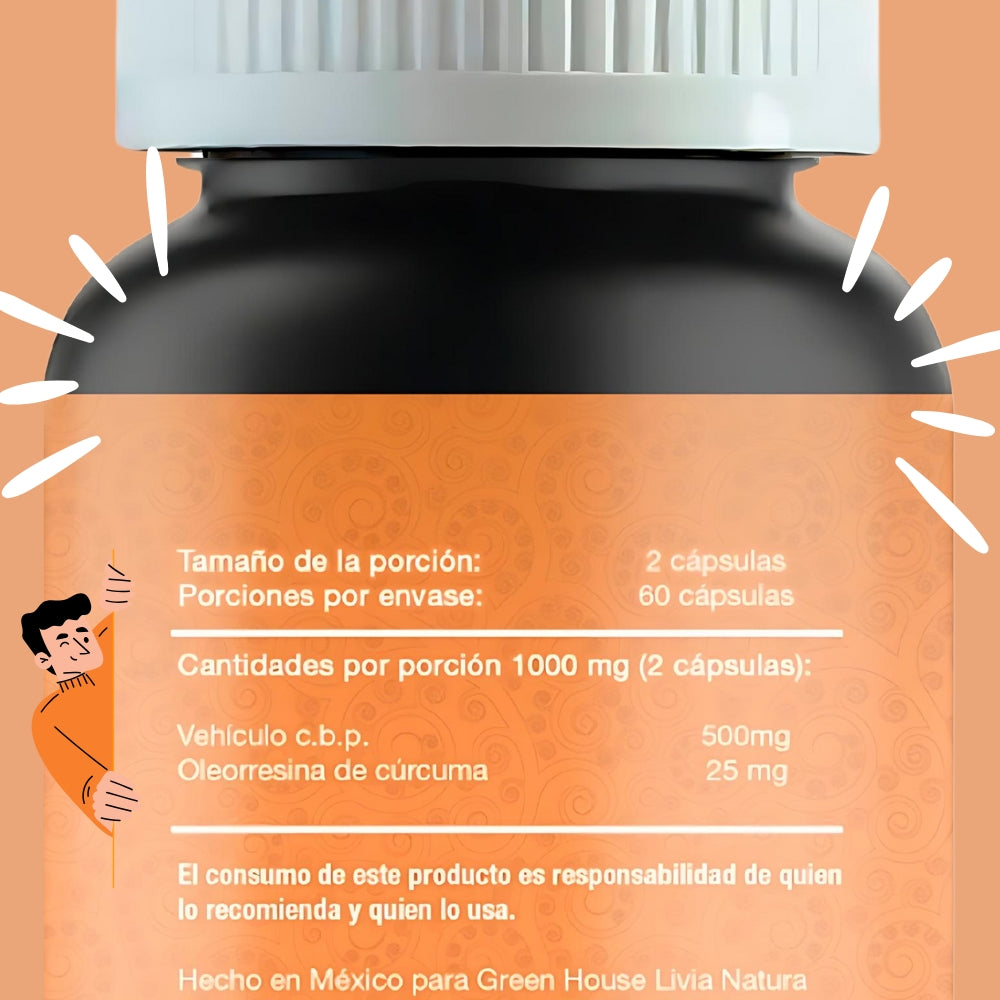 Oleorresina de cúrcuma | 60 Cápsulas softgel