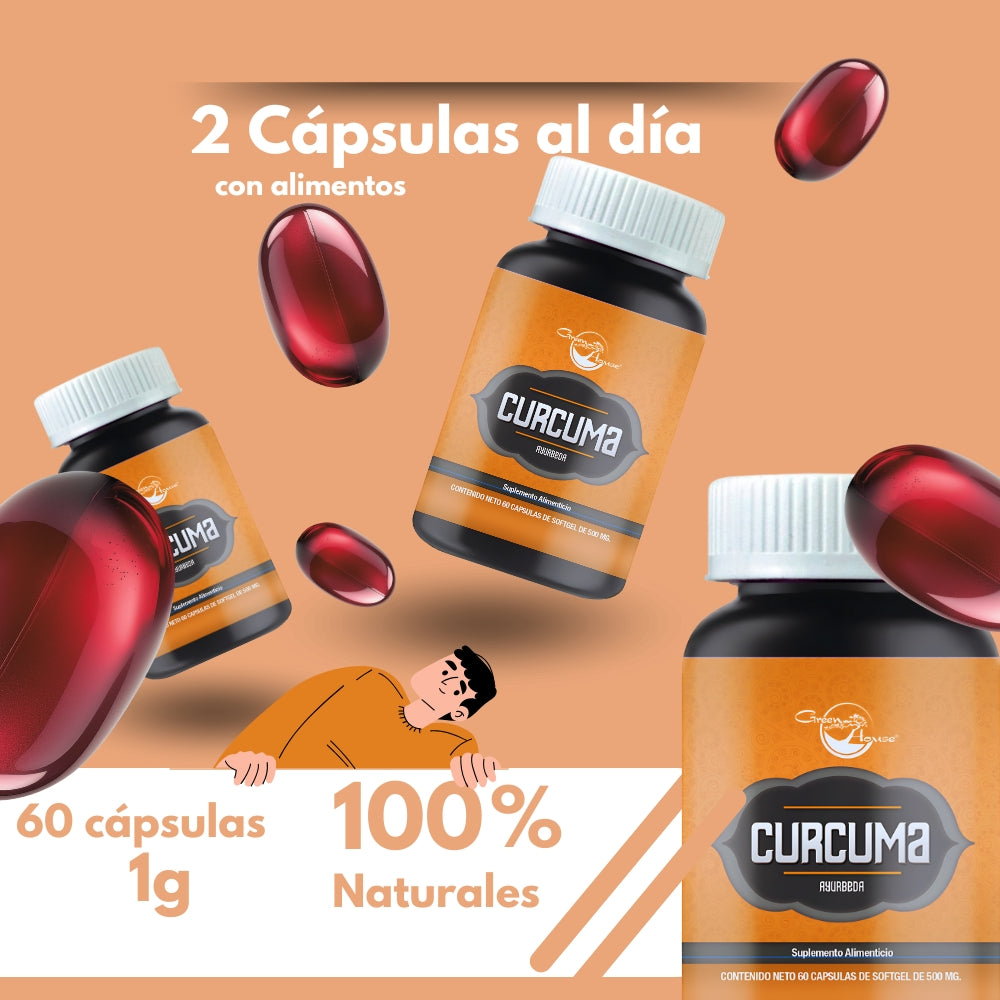 Oleorresina de cúrcuma | 60 Cápsulas softgel