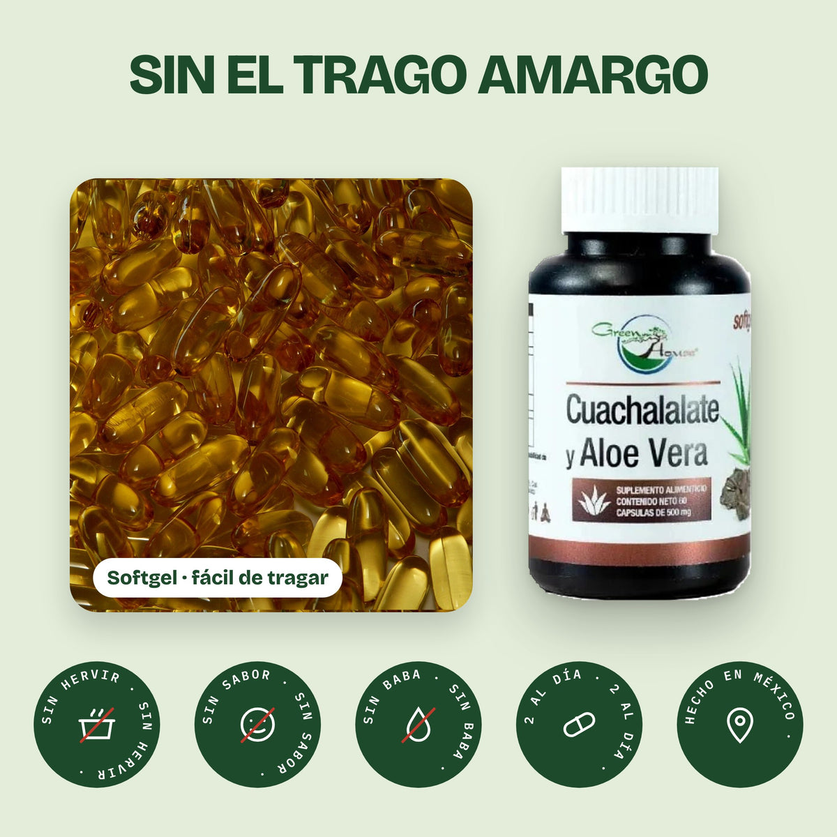 Sin el trago amargo: sin hervir, sin sabor, sin baba, 2 al día