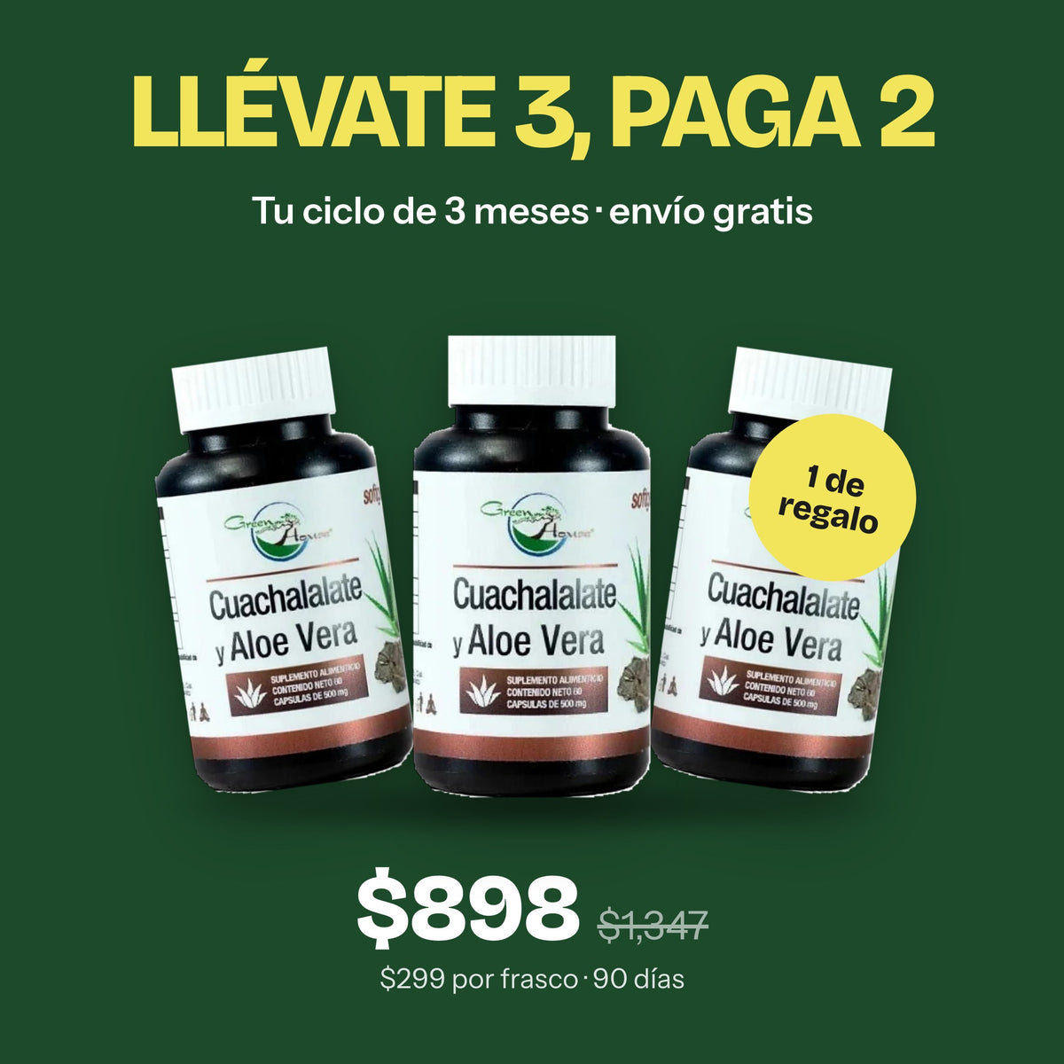 3x2: llévate 3 frascos y paga 2, tu ciclo de 3 meses