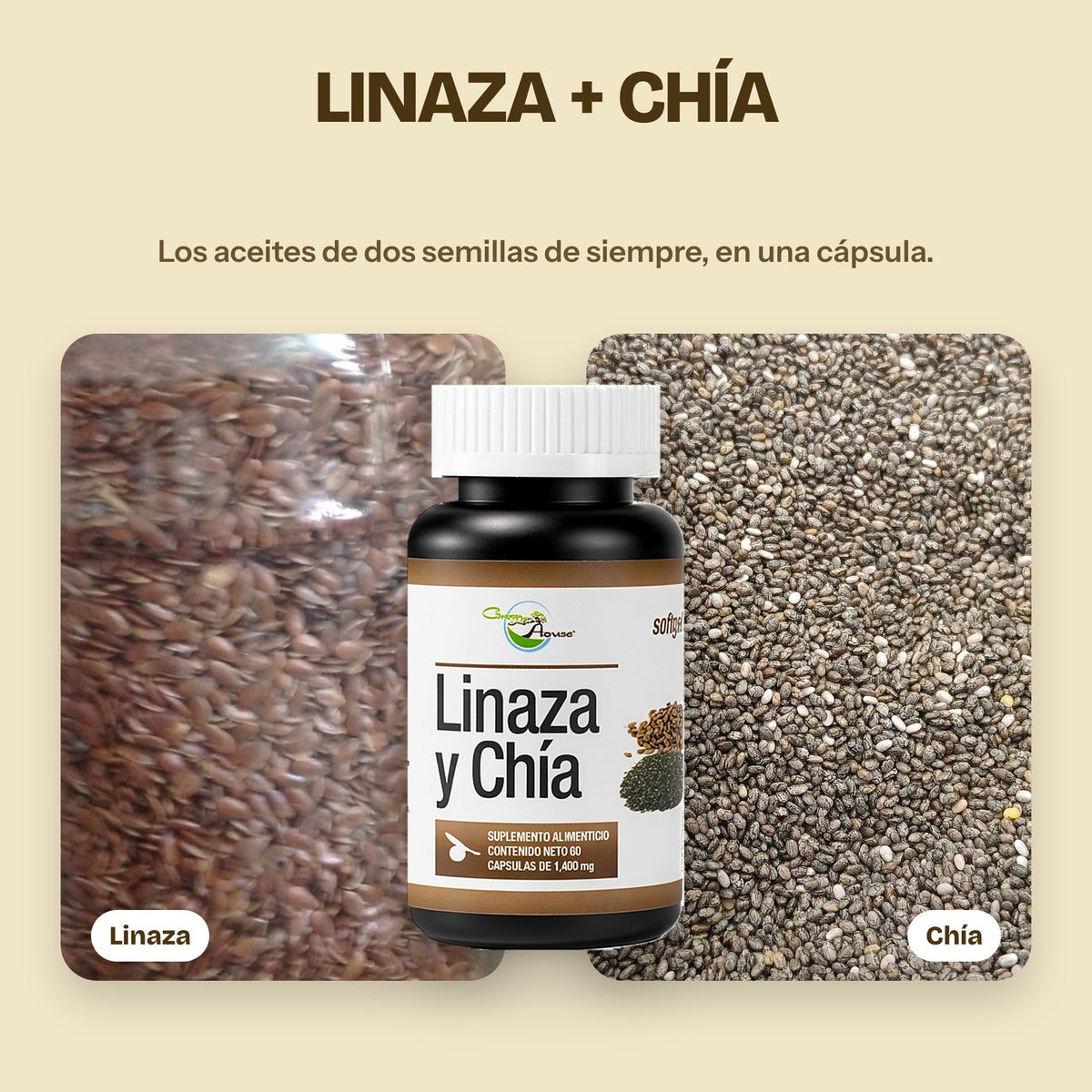 Linaza + chía: los aceites de dos semillas de siempre en una cápsula