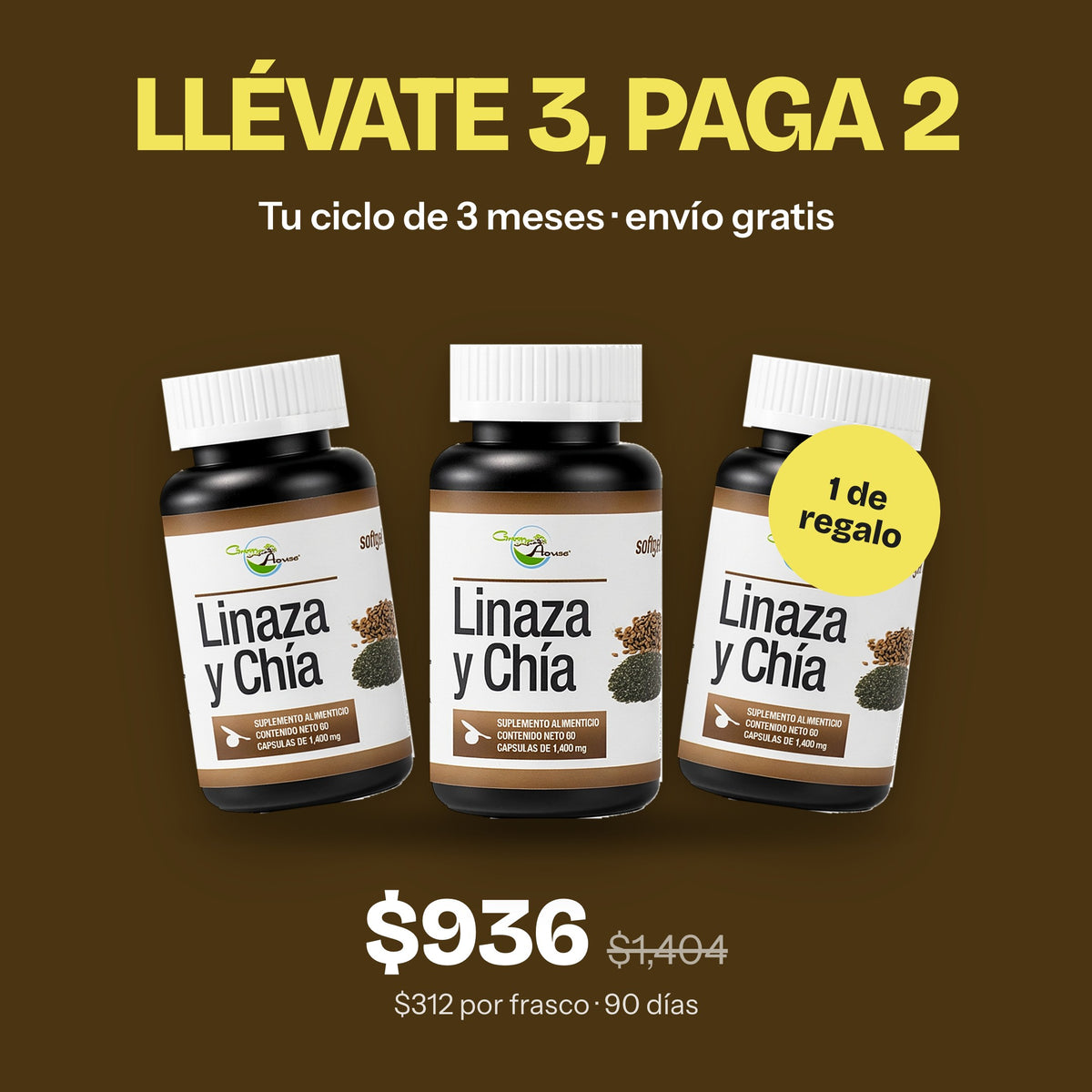 3x2: llévate 3 frascos y paga 2, tu ciclo de 3 meses