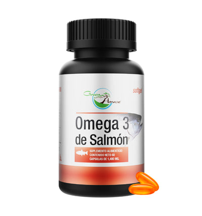 Omega 3 de Salmón (EPA - DHA) | 60 Cápsulas de 1400 mg