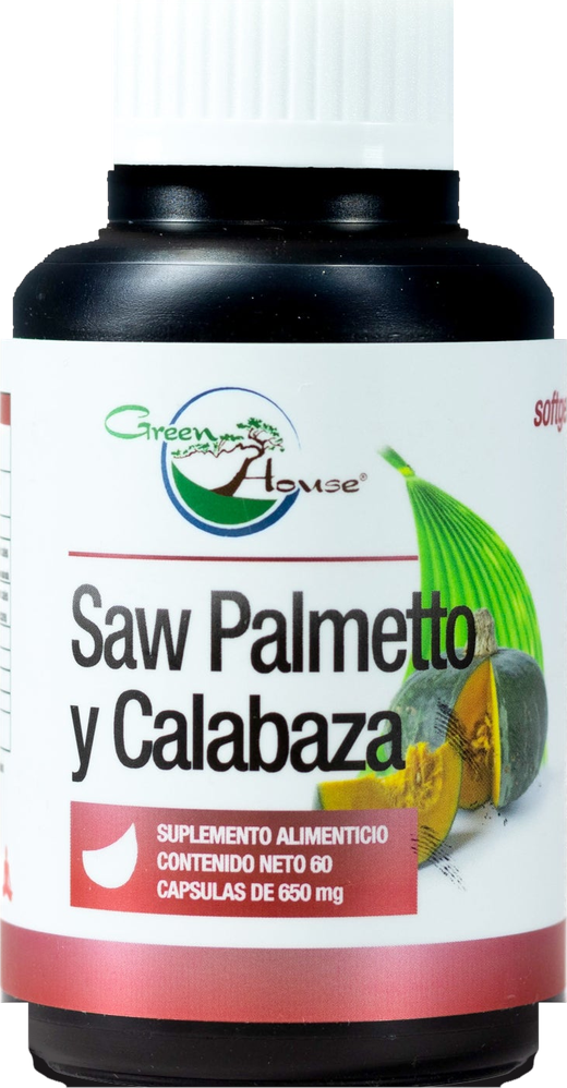Frasco de Saw Palmetto y Calabaza, 60 cápsulas
