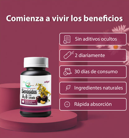 Senósidos A y B + Ciruela | 60 Cápsulas softgel