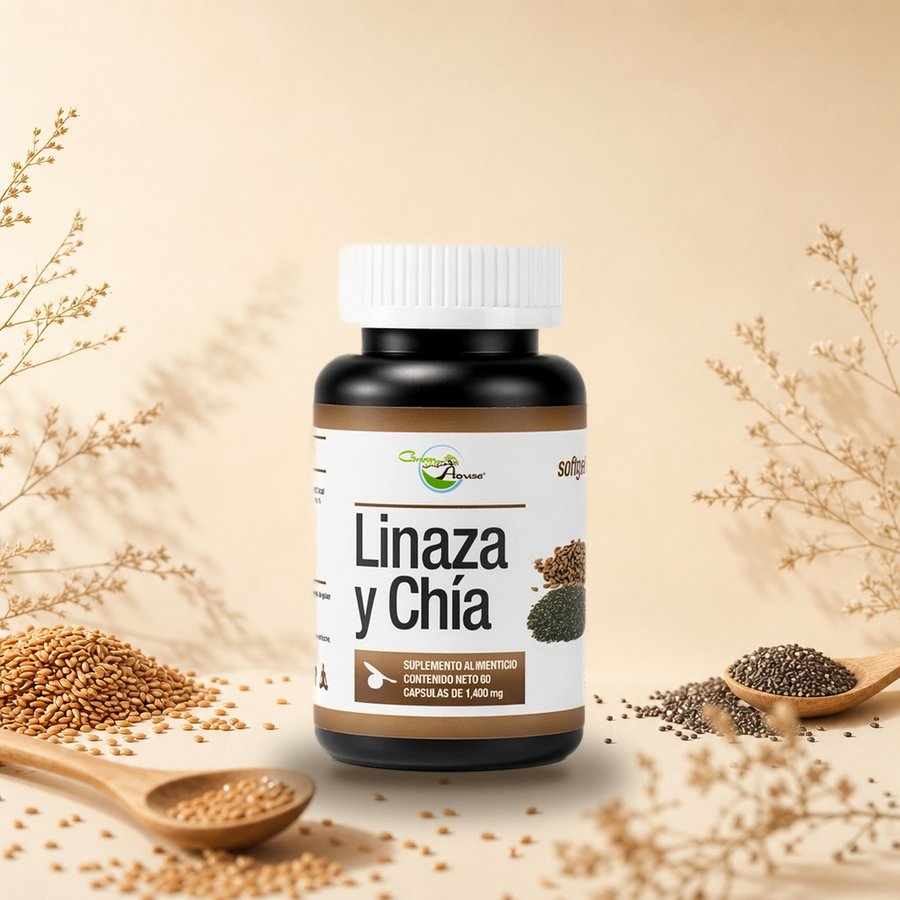 Cápsulas de Linaza y Chía | 60 Softgels – Apoyo digestivo y cuidado natural de la piel